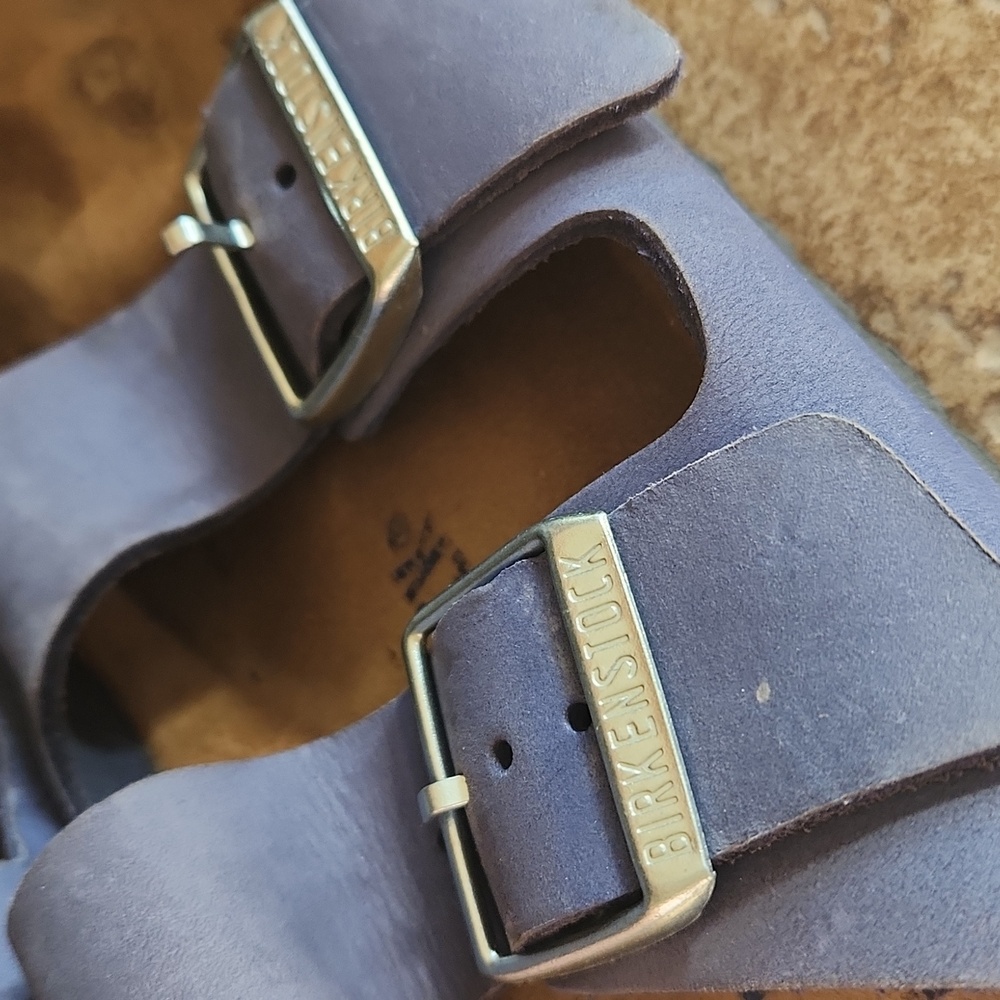 Birkenstock Sandals Wirh Blue Leather Strap Size 38 - Picture 7 of 12